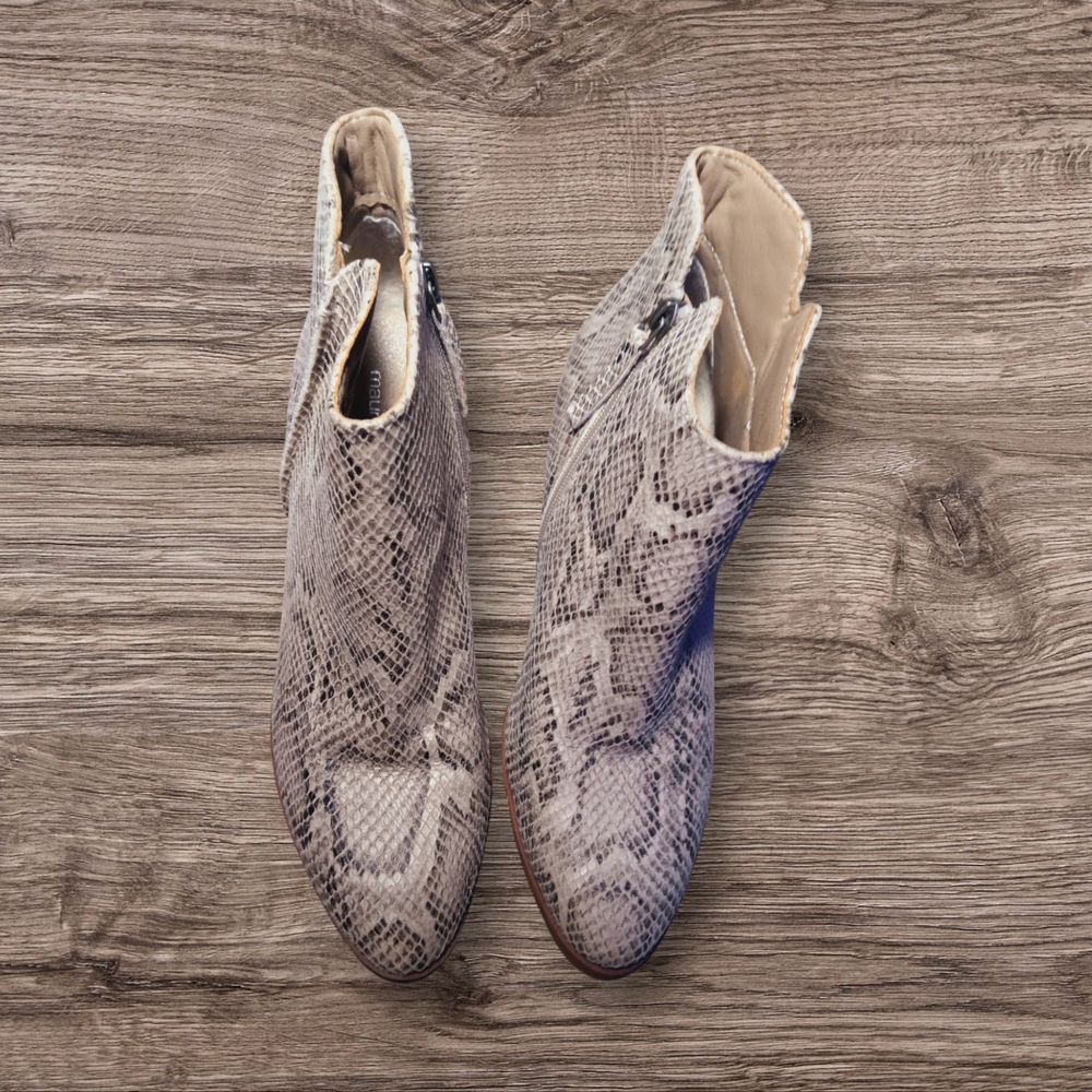 Women's Snakeskin Ankle Boots